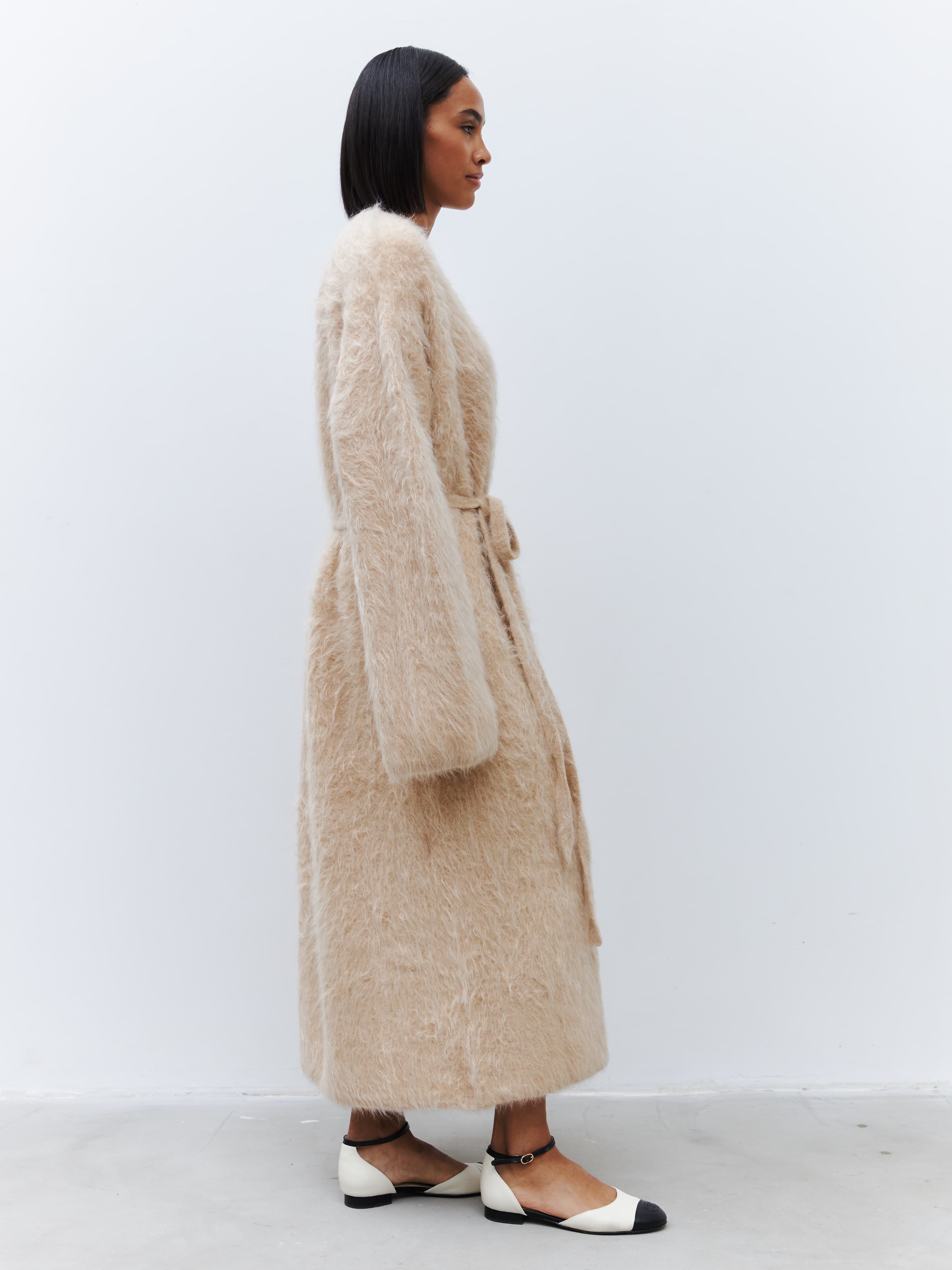 Longline cardigan coat sale